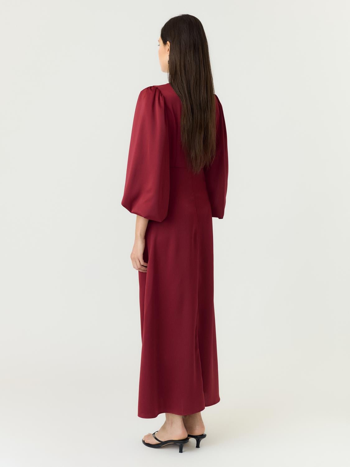 YASTHEA Long Dress - Tibetan Red - VERO MODA & VILA Bergvik